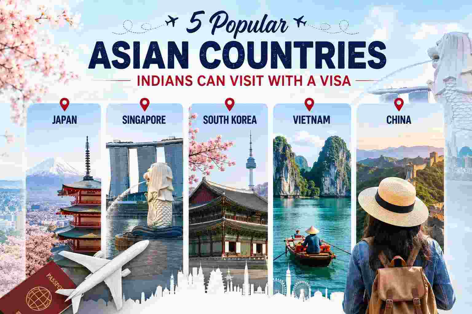 Popular Asian Countries Indians Can Visit With a Visa