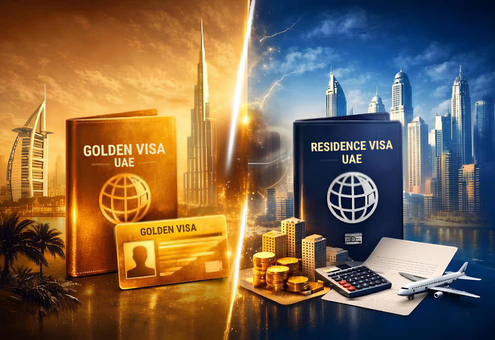 UAE Golden Visa vs UAE Residence Visa: Key Differences Explained